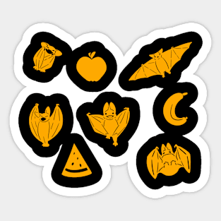 Fruits and Bats! Sticker